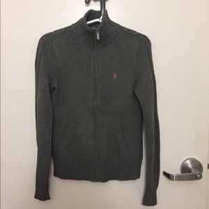Ralph Lauren gray zip up sweater jacket small